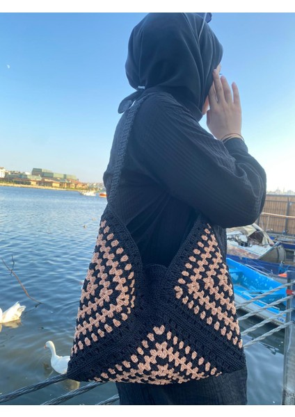 El Yapımı Örgü Çanta ( Mumlu Ip )