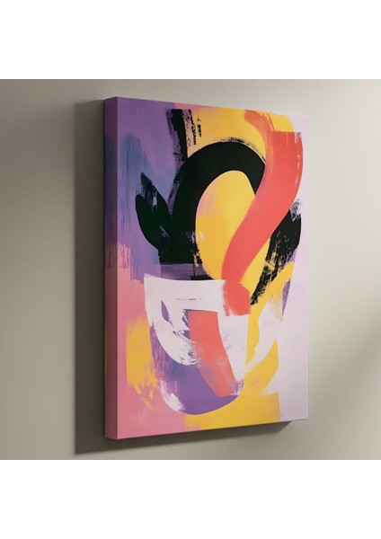 Soyut Pembe Tonları Modern Sanat Tablosu