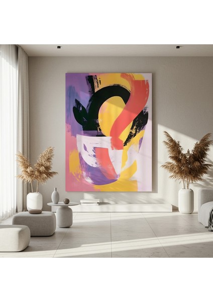 Soyut Pembe Tonları Modern Sanat Tablosu fırsatları