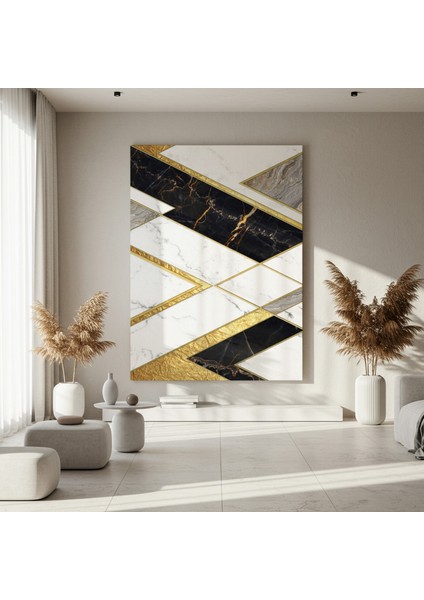 Soyut Geometrik Mermer Desenli Tablo fırsatları