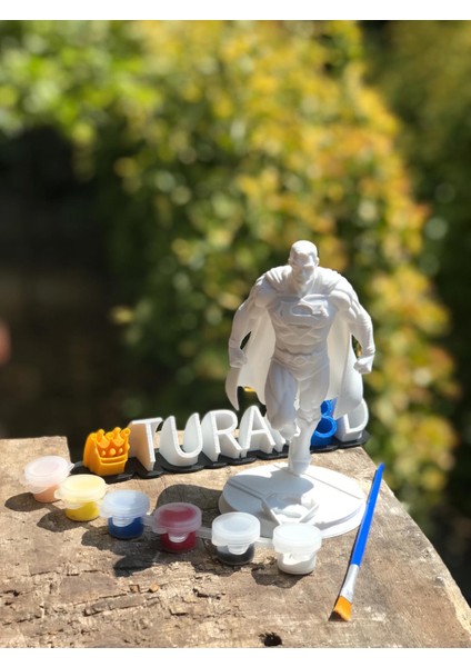 Süpermen Figürü Kendin Boya Seti – Çocuklar Için Boya ve Fırça Dahil