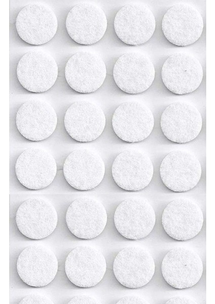 Yapışkanlı Mobilya Masa Sandalye Parke Zemin Ayak Koruyucu Kaydırmaz Keçesi 24 mm (56'lı Paket)