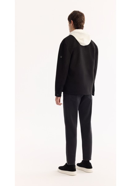 Erkek Siyah Klasik Yaka Soft Touch Süet Dokulu Comfort Fit Gömlek Ceket A52Y6004 fırsatları