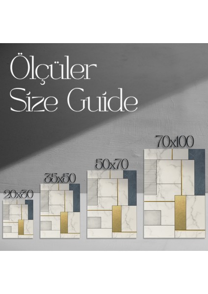 Soyut Geometrik Desenler Tablosu modelleri
