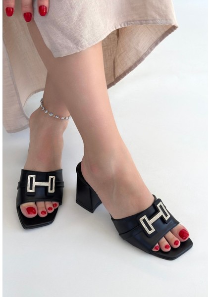 Mç Plus Erew Siyah Cilt Topuklu Terlik modelleri