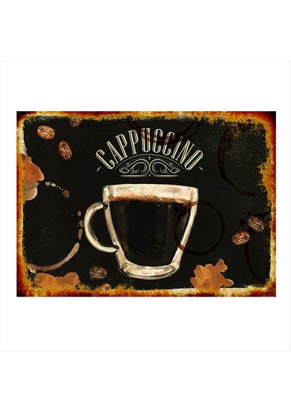 Kolpaçino Kahve Modern Ahşap Tablo 50 cm x 70 cm