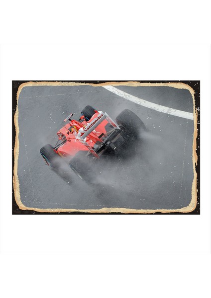 Formula 1 Dekoratif Ahşap Tablo 50 cm x 70 cm