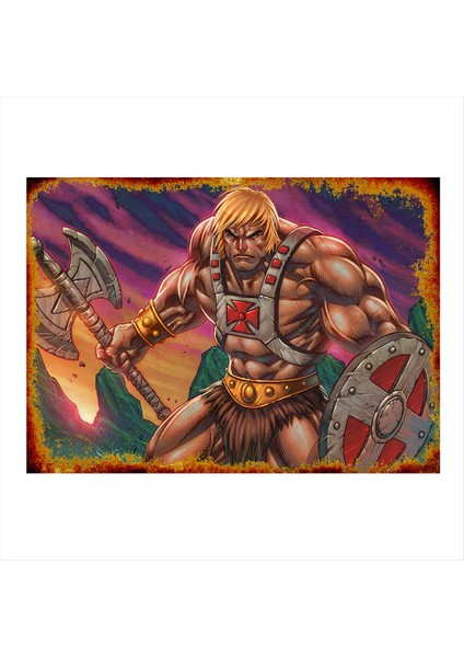 He Man Modern Ahşap Tablo 50 cm x 70 cm