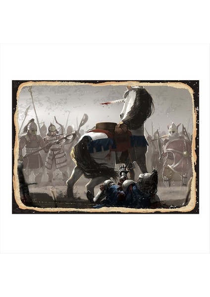 Katil Unikorn Modern Ahşap Tablo 50 cm x 70 cm