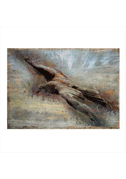 Uçan Kartal Hediyelik Mdf Tablo 50 cm x 70 cm