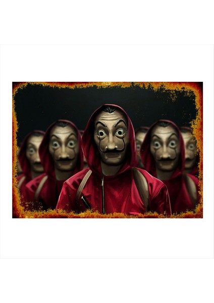 La Casa De Papel Dekoratif Mdf Tablo 50 cm x 70 cm