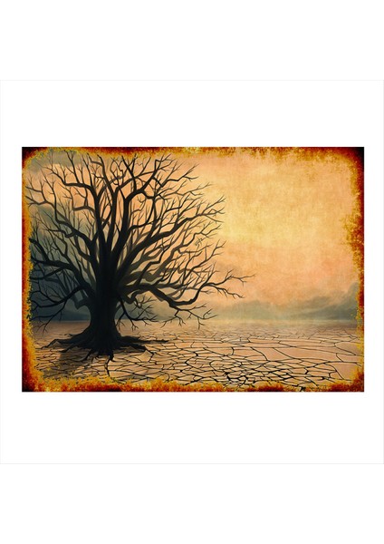 Kurumuş Ağaç Model Mdf Tablo 50 cm x 70 cm