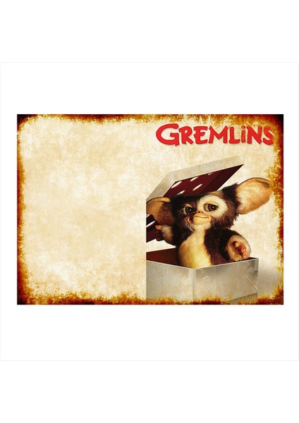 Gremlins Dekoratif Ahşap Tablo 50 cm x 70 cm