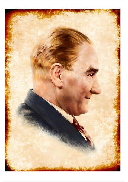 Mustafa Kemal Atatürk Art Mdf Poster 50 cm x 70 cm
