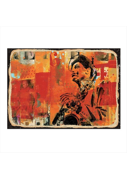 Müzisyen Modern Ahşap Tablo 50 cm x 70 cm