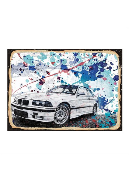 Bmw Araba Mdf Tablo 50 cm x 70 cm
