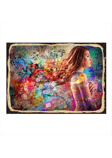 Art Kadın Model Mdf Tablo 50 cm x 70 cm