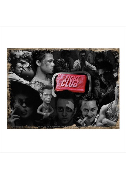 Dövüş Kulübü Dekoratif Mdf Tablo 50 cm x 70 cm