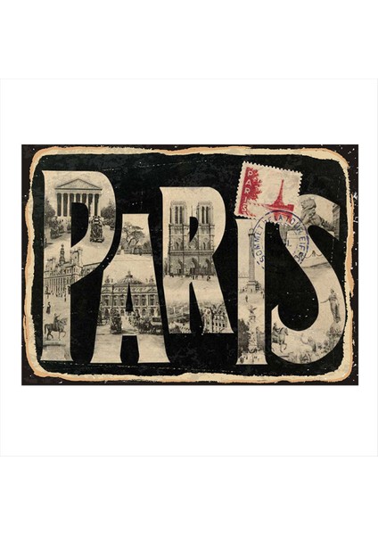 Paris Temalı Tasarım Mdf Tablo 50 cm x 70 cm