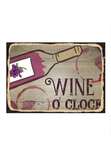 Şarap Saati Art Mdf Tablo 50 cm x 70 cm