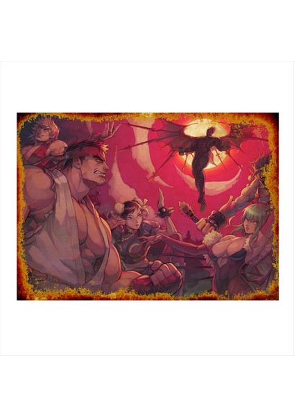 Street Fighters Art Mdf Poster 50 cm x 70 cm