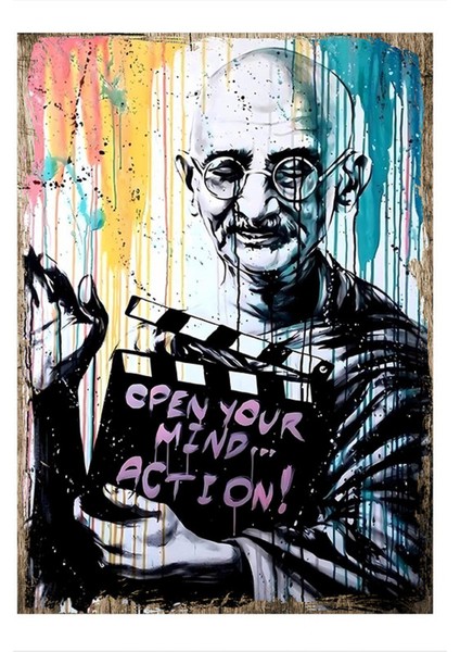 Gandi Aklınızı Açın Mdf Tablo 50 cm x 70 cm