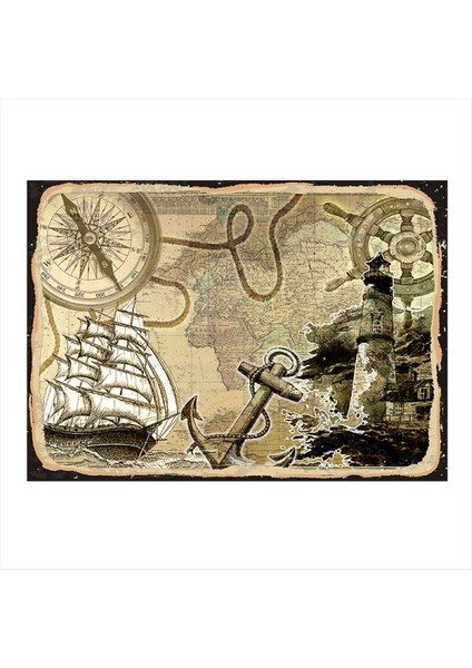 Denizci Temalı Modern Mdf Tablo 50 cm x 70 cm