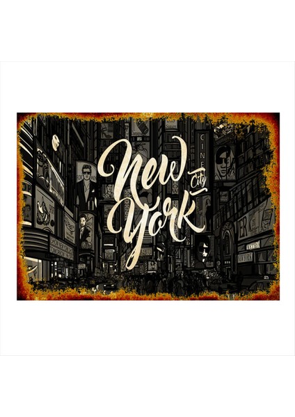 New York Mdf Poster 50 cm x 70 cm
