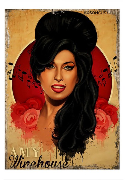Amy Winehouse Poster Mdf Poster 50 cm x 70 cm