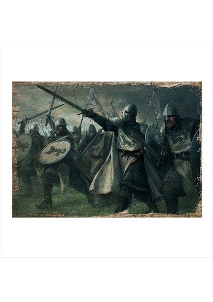 Tarihi Savaş Art Mdf Tablo 50 cm x 70 cm