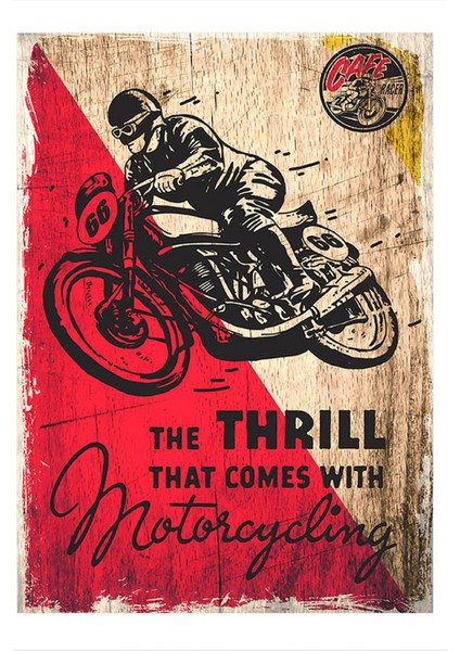 Motor Yarışı Ile Gelen Heyecan Art Mdf Poster 50 cm x 70 cm