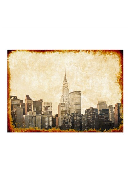 Şehir Manzarası Hediyelik Mdf Tablo 50 cm x 70 cm