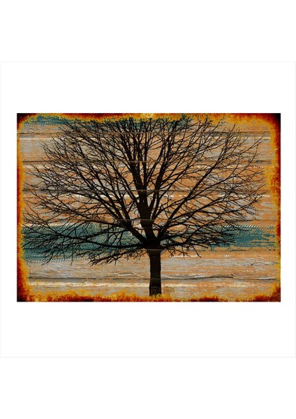 Sonbahar ve Ağaç Tasarım Mdf Tablo 50 cm x 70 cm
