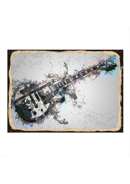 Elektro Gitar Mdf Tablo 50 cm x 70 cm