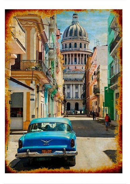 Roma Italya Modern Ahşap Tablo 50 cm x 70 cm