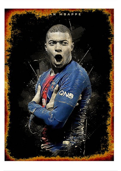 Kylian Mbappe Mdf Tablo 50 cm x 70 cm