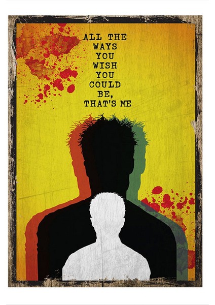 Fight Club Model Mdf Tablo 50 cm x 70 cm