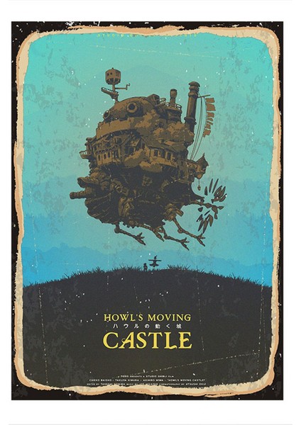 Howl's Moving Castle Hediyelik Mdf Tablo