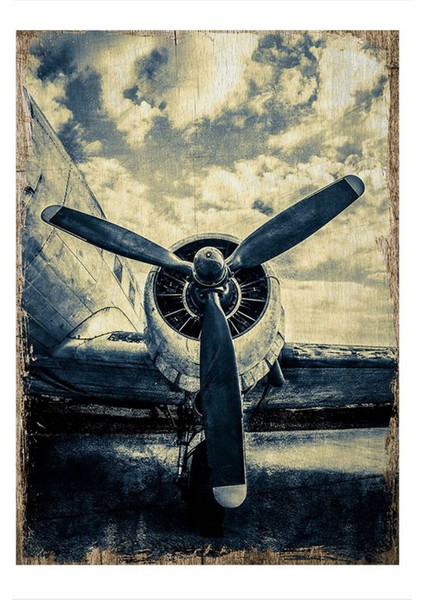 Uçak Pervanesi Art Mdf Poster 50 cm x 70 cm
