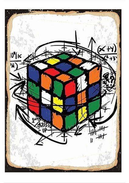 Rubik Küp Mdf Tablo 50 cm x 70 cm