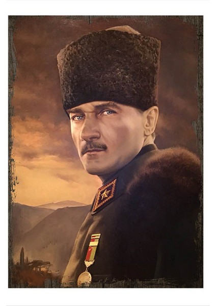 Ahşap Tablo 50 cm x 70 cm Mustafa Kemal Atatürk
