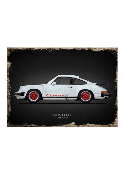 Porsche 911 Desenli Mdf Tablo 50 cm x 70 cm