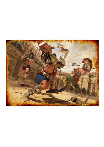 Gladyatörler Model Mdf Tablo 50 cm x 70 cm