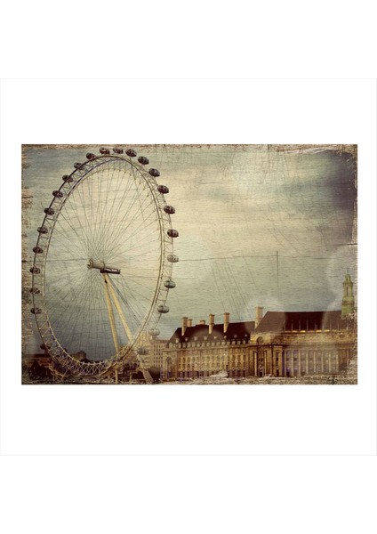 Dönme Dolap Modern Ahşap Tablo 50 cm x 70 cm