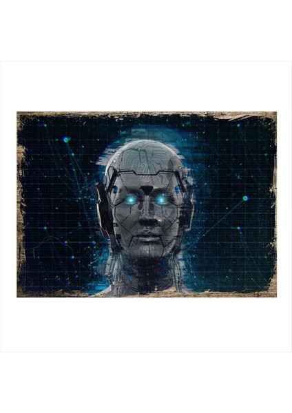 Robot ve Yapay Zeka Art Mdf Poster 50 cm x 70 cm