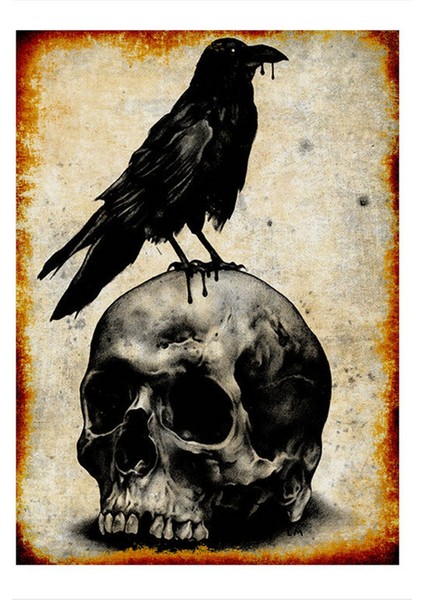 Kurukafa ve Karga Hediyelik Ahşap Tablo 50 cm x 70 cm