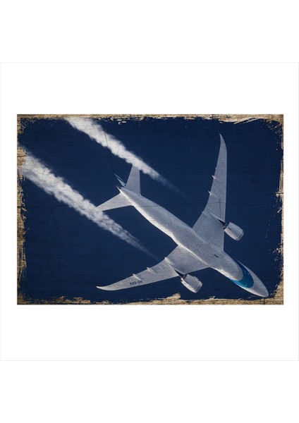 Uçak Yolculuğu Art Mdf Poster 50 cm x 70 cm