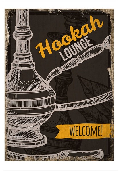 Nargile Afişi Mdf Poster 50 cm x 70 cm