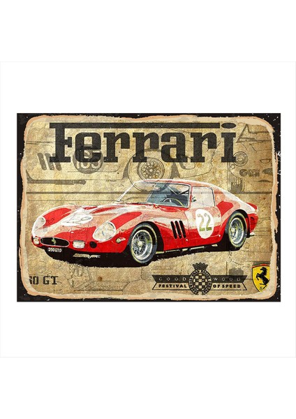 Ferrari Art Mdf Poster 50 cm x 70 cm
