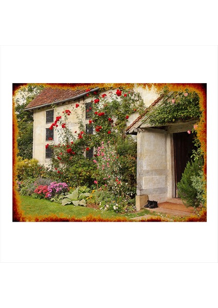 Bahçeli Ev Art Mdf Poster 50 cm x 70 cm